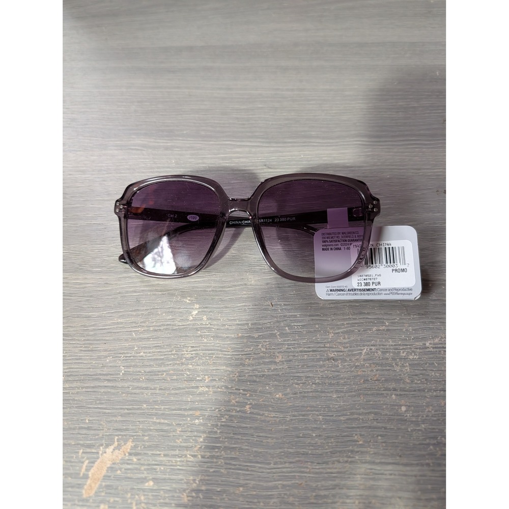 West Loop Womens Square Purple Translucent Gradient Sunglasses SR1124 23 380 PUR